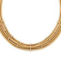 YELLOW GOLD AND DIAMOND NECKLACE