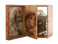 Don Baum, (American, 1922-2008), Untitled (Wooden Box with Eyes)