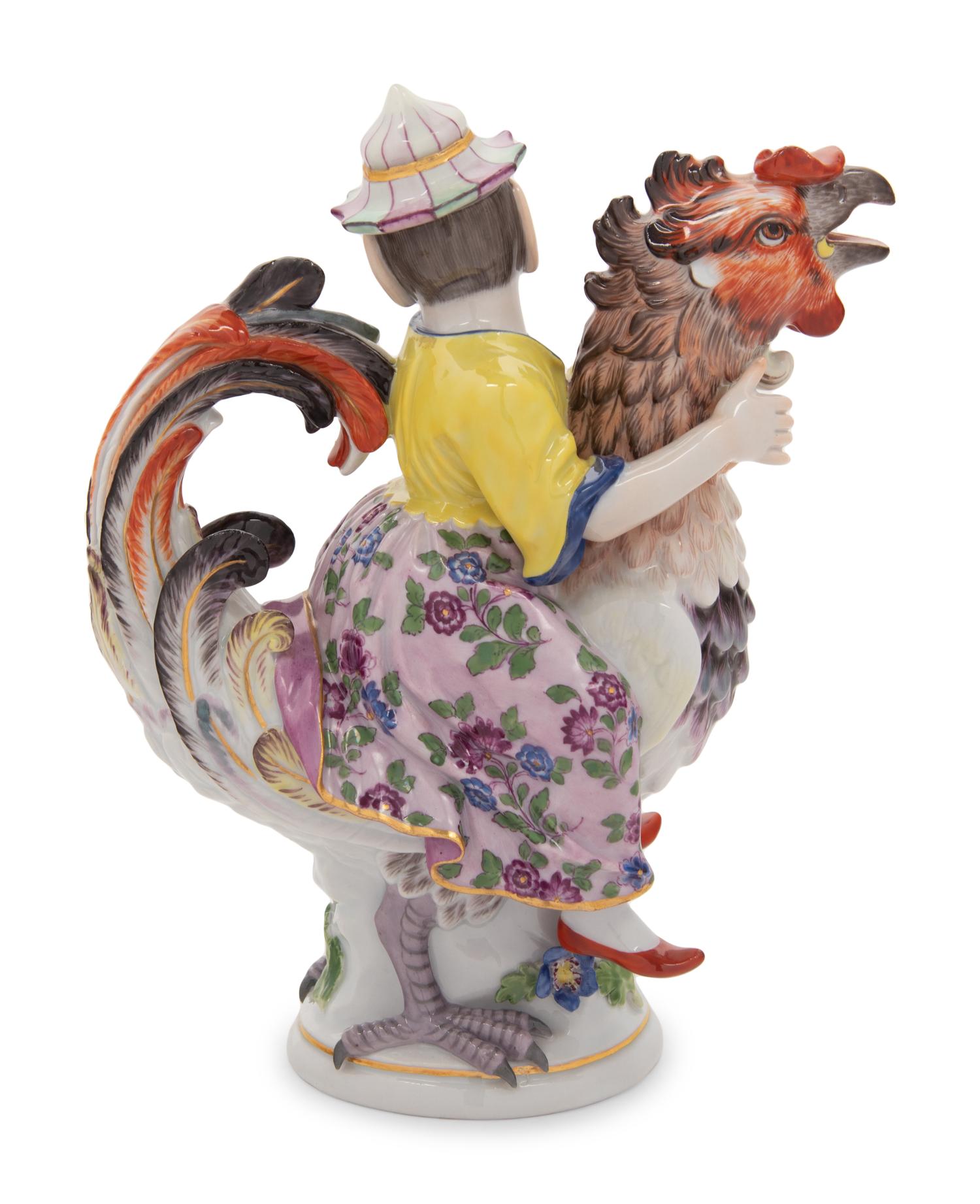 A Meissen Porcelain Figural Bottle