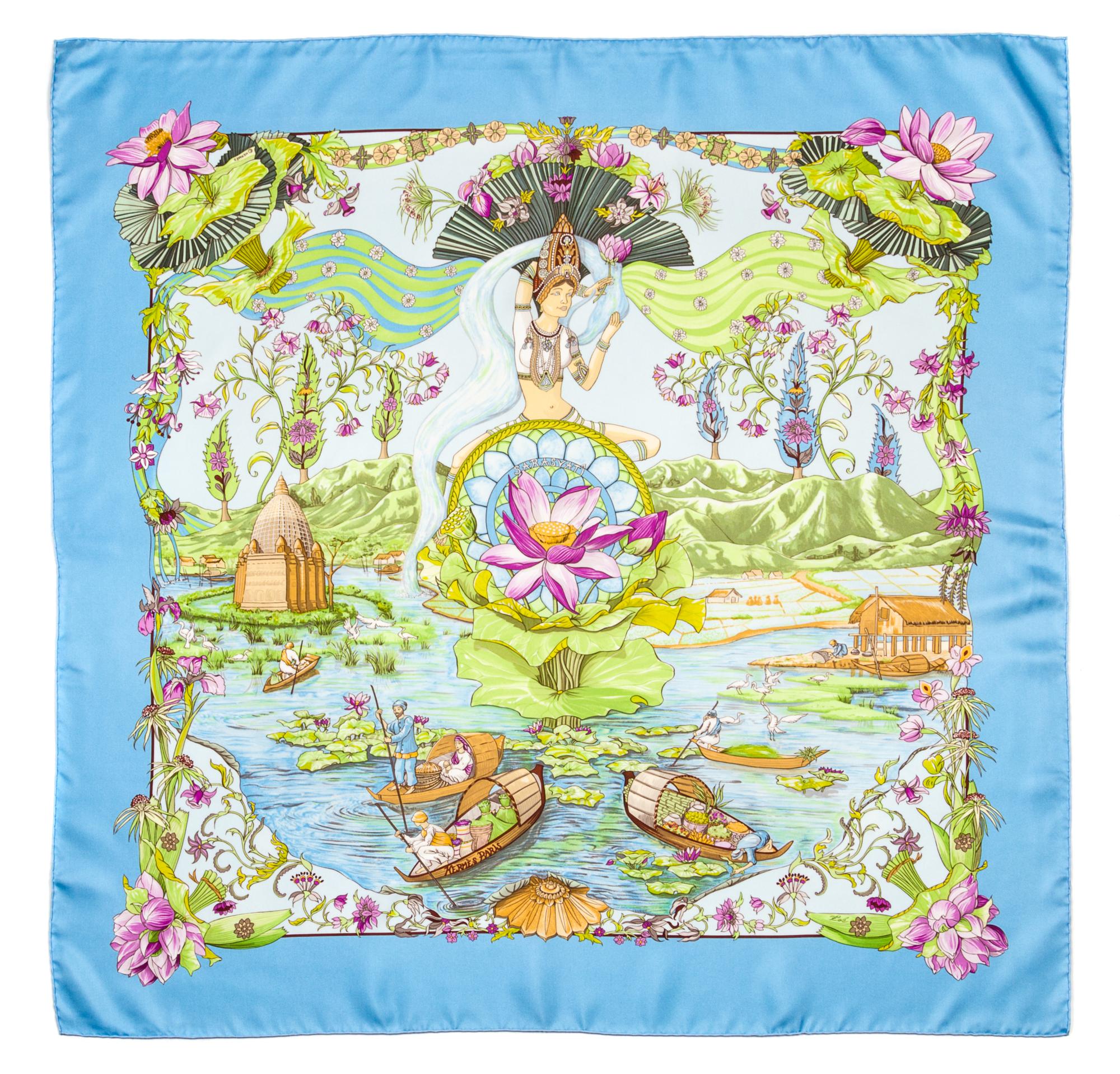 An Hermes 90cm Silk Scarf, 36"x36".