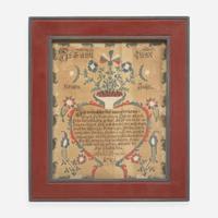 Attributed to Johann Karl Screibeler (c. 1723-1800); A Fraktur: New Year's Greeting, dated "1785"