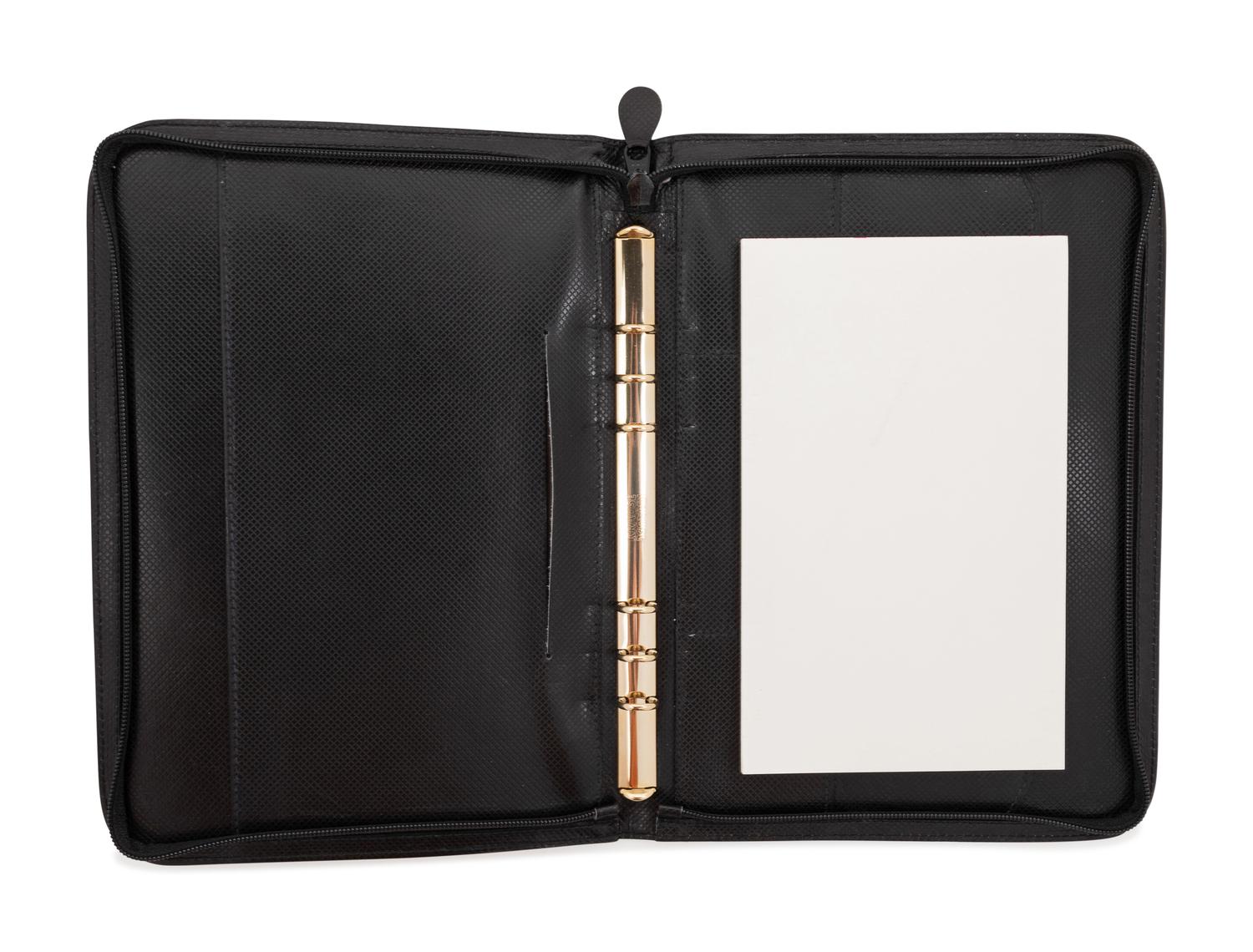 Bottega Veneta Black Leather Notebook