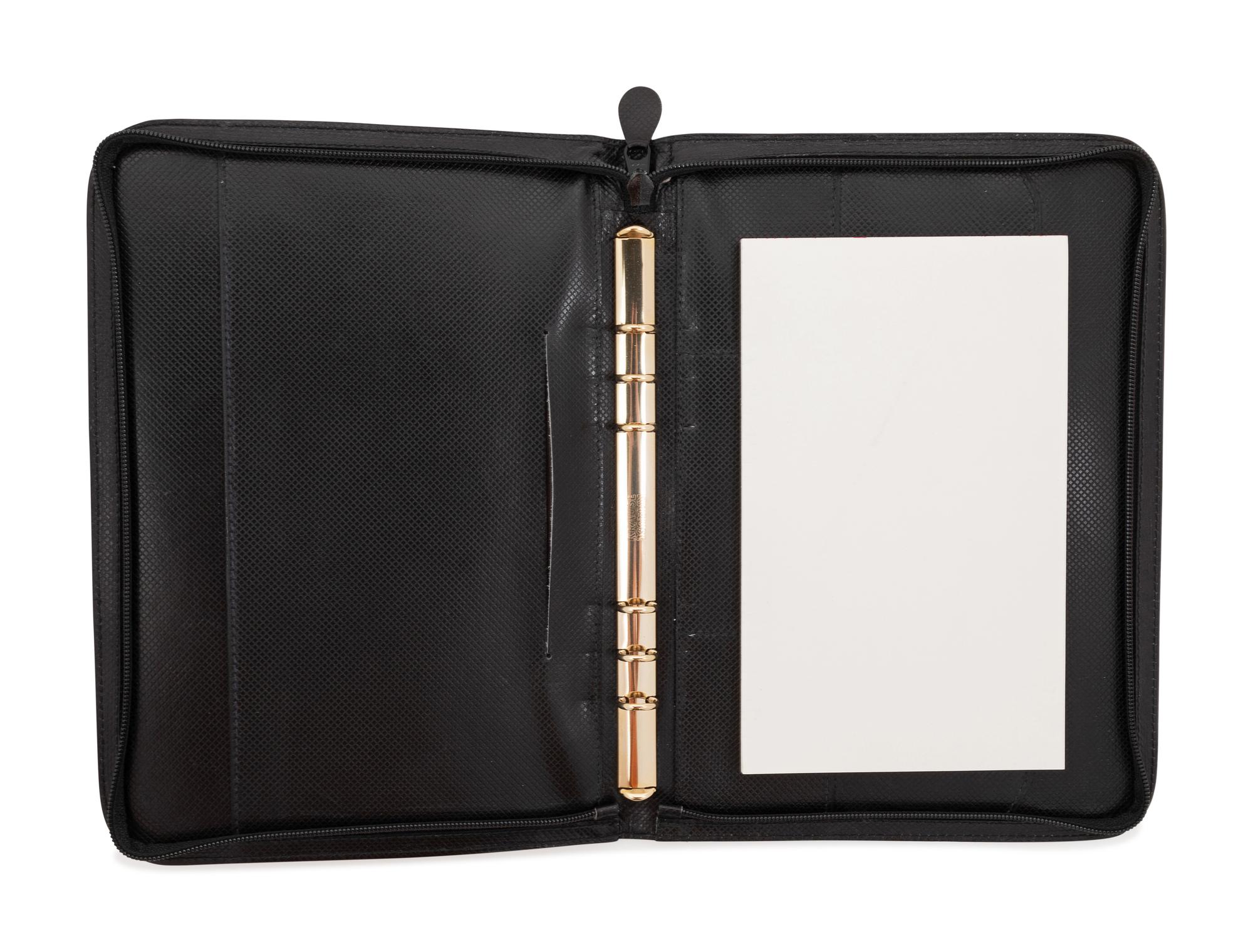 Bottega Veneta Black Leather Notebook