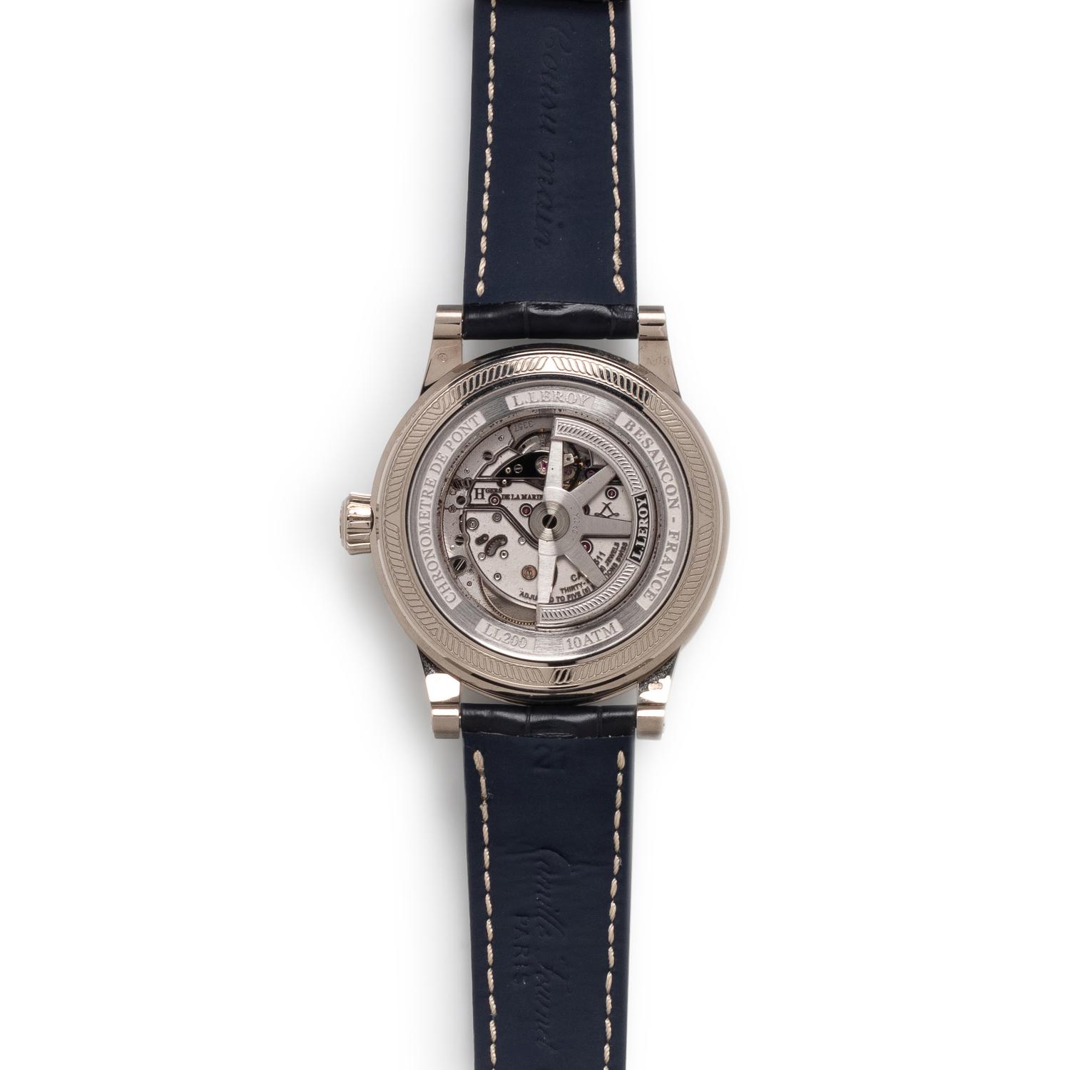 L.LEROY, 18K WHITE GOLD 'MARINE DECK CHRONOMETER' WATCH