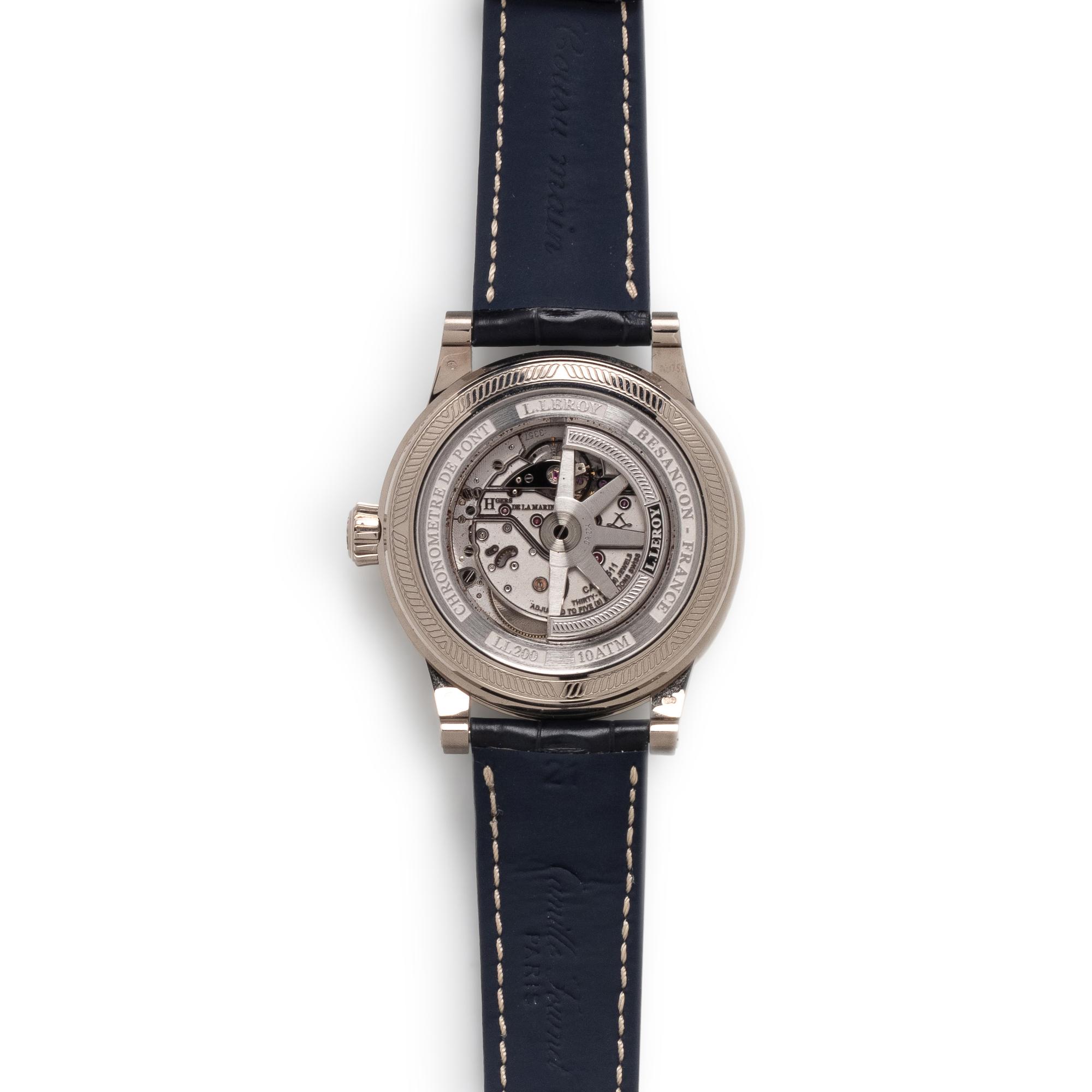 L.LEROY, 18K WHITE GOLD 'MARINE DECK CHRONOMETER' WATCH