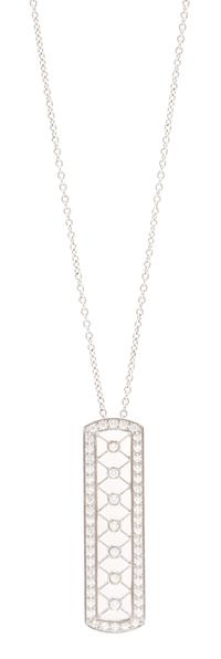 A Platinum and Diamond Voile Bar Necklace, Tiffany & Co., 3.30 dwts.