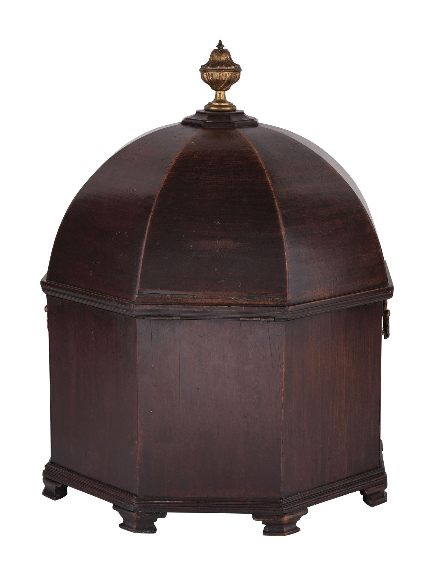 An English Brass Mounted Mahogany Cellarette