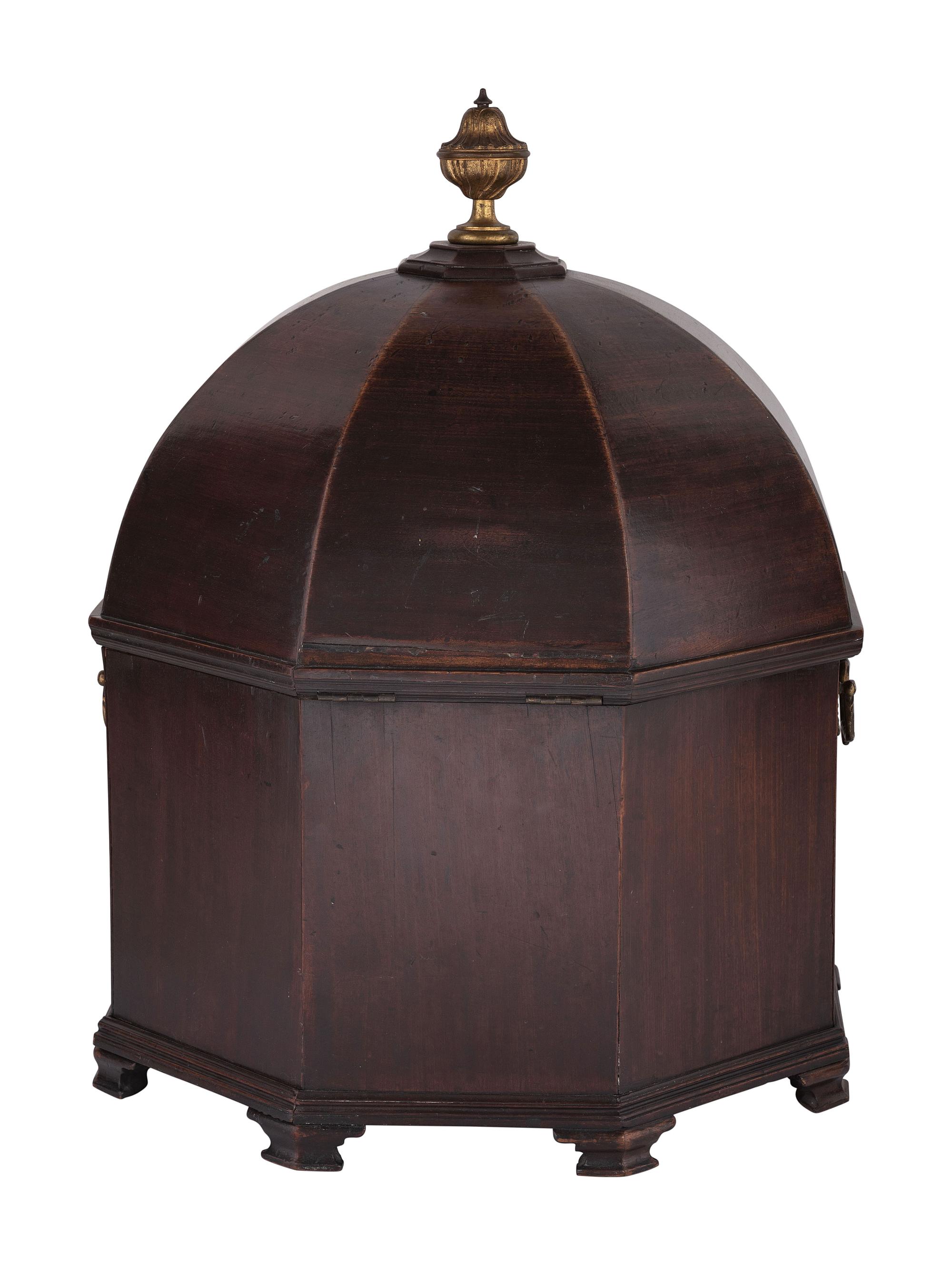 An English Brass Mounted Mahogany Cellarette