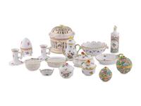 A Collection of Herend Porcelain Table Articles