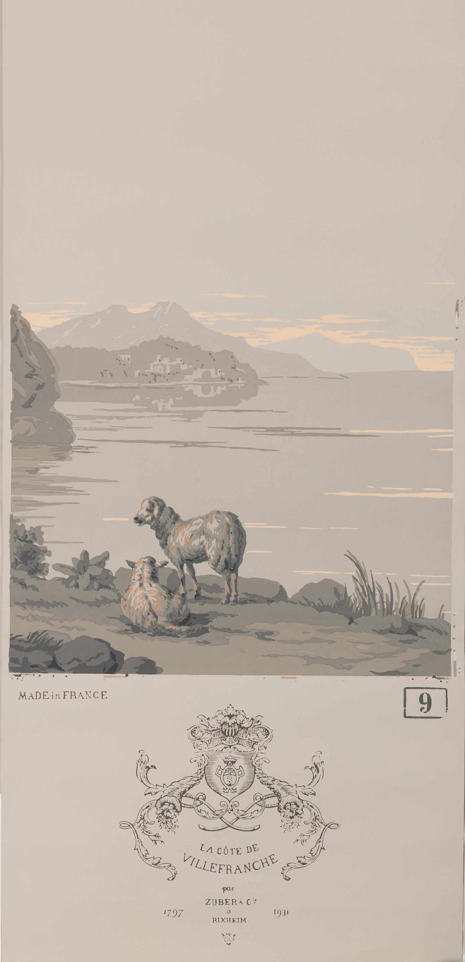 A Complete Set of Fourteen Zuber et Cie. La Cote de Villefranche Wallpaper Panels