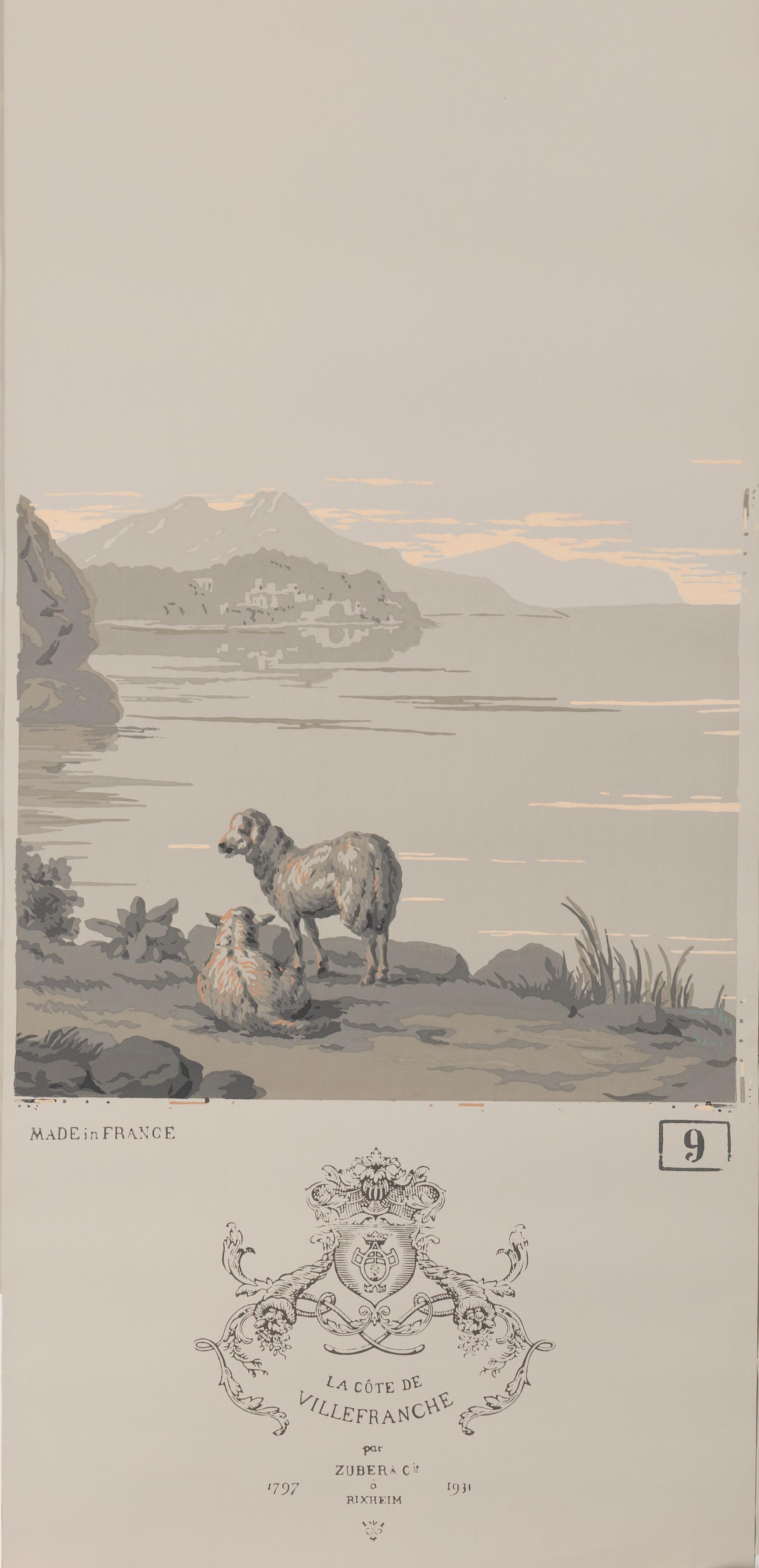 A Complete Set of Fourteen Zuber et Cie. La Cote de Villefranche Wallpaper Panels
