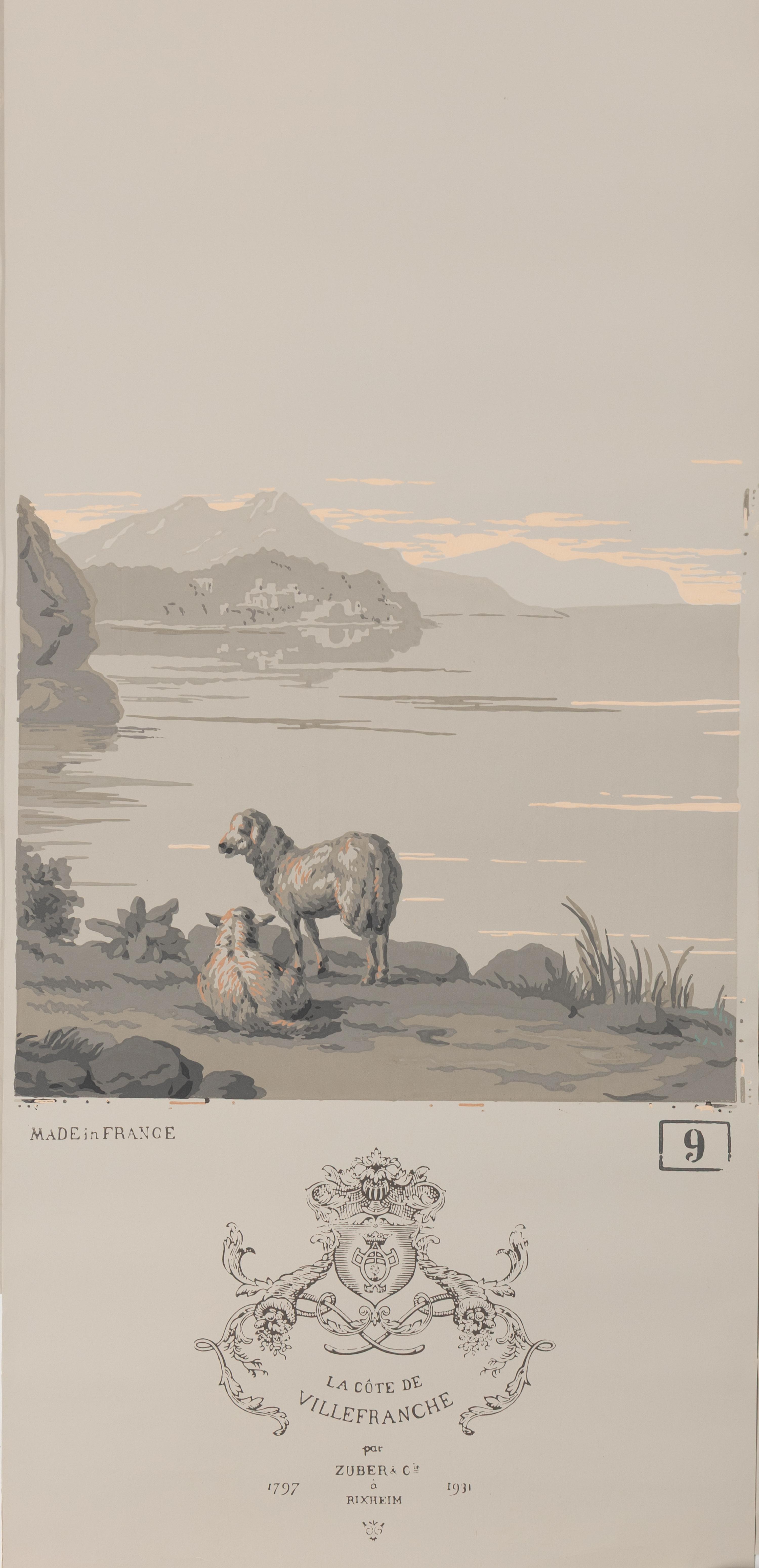 A Complete Set of Fourteen Zuber et Cie. La Cote de Villefranche Wallpaper Panels