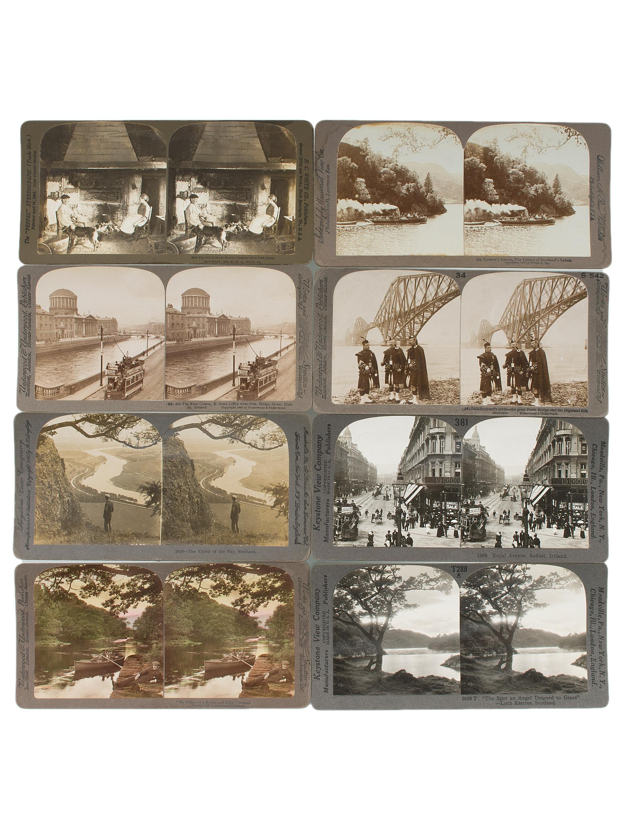 [EARLY PHOTOGRAPHY]. Collection 52 stereoviews dating from the 19th-20th century, highlighted by H.A. Doerr Stereoview of the Alamo.