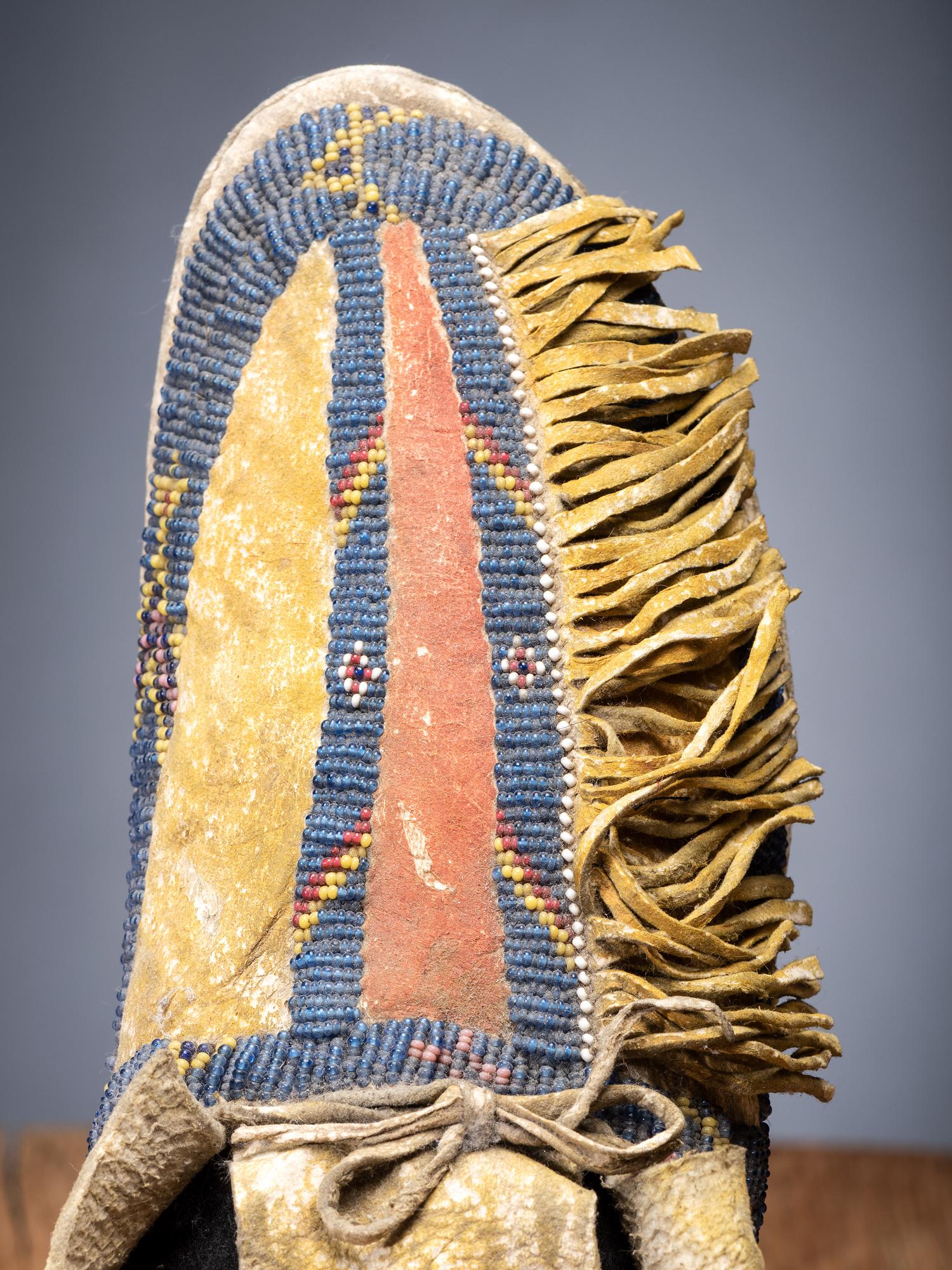 Kiowa Beaded Hide Moccasins