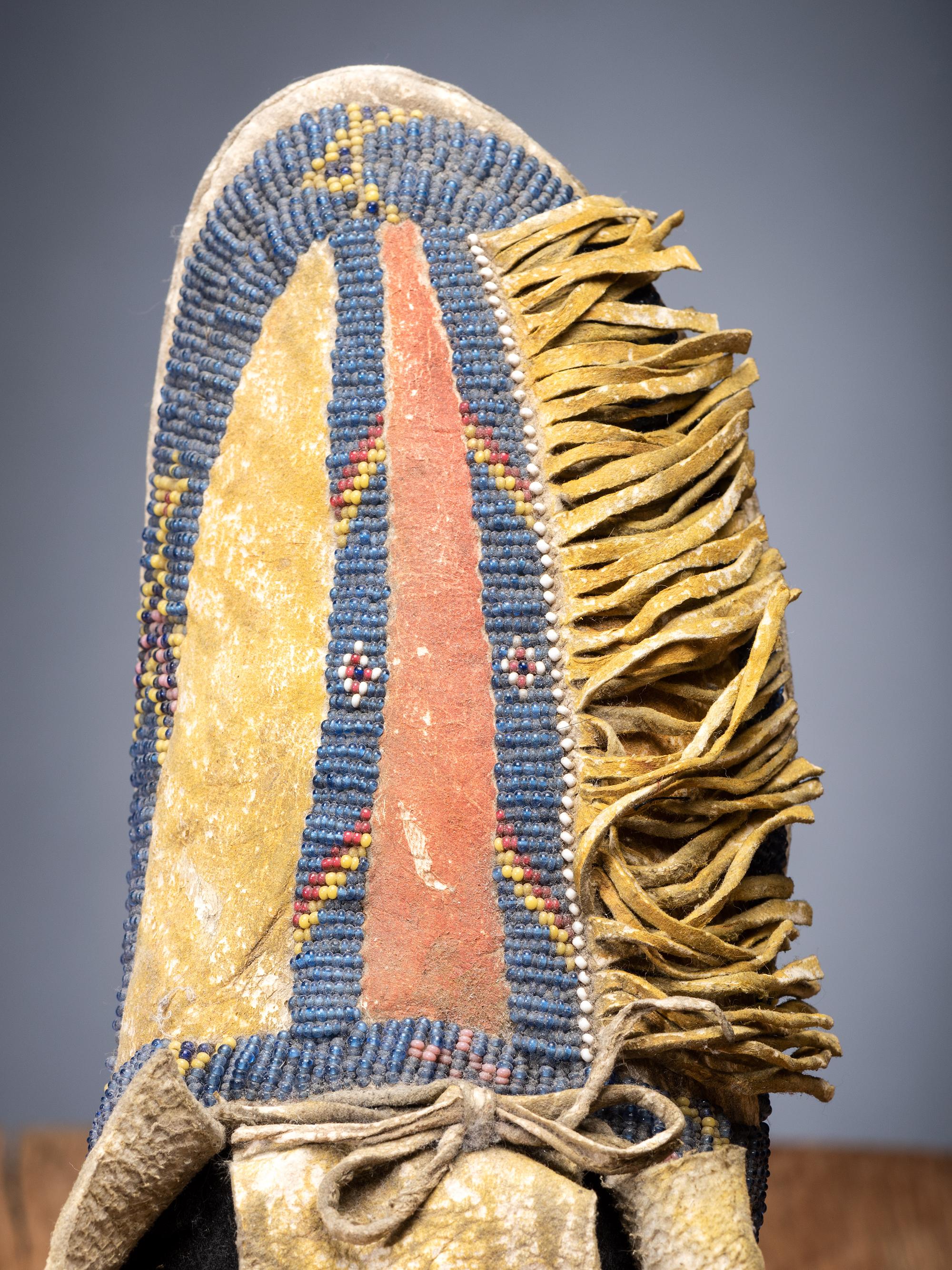 Kiowa Beaded Hide Moccasins