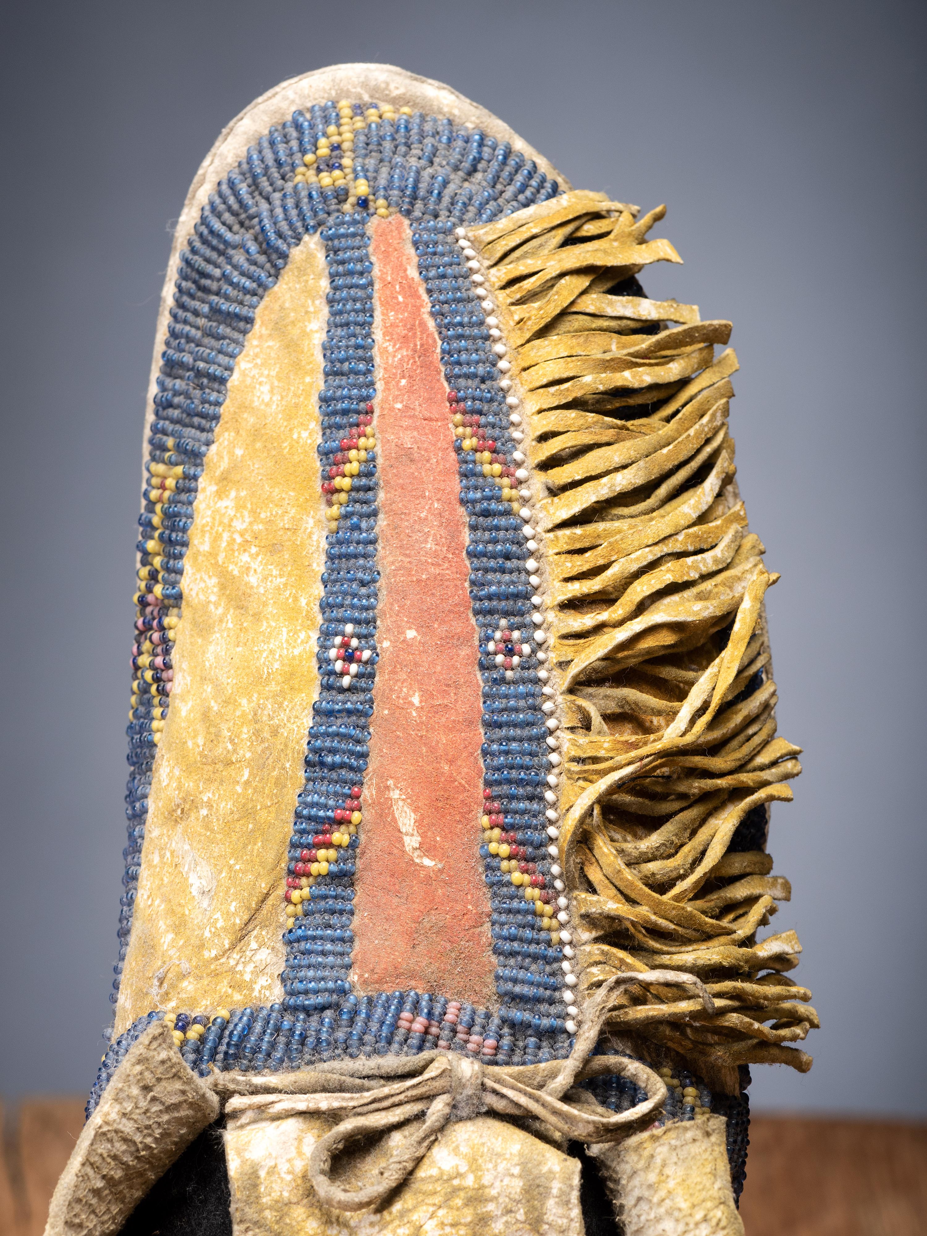 Kiowa Beaded Hide Moccasins