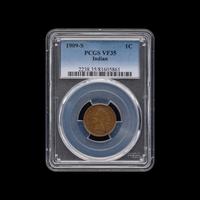 A 1909-S Indian Head 1c Coin [PCGS VF35]
