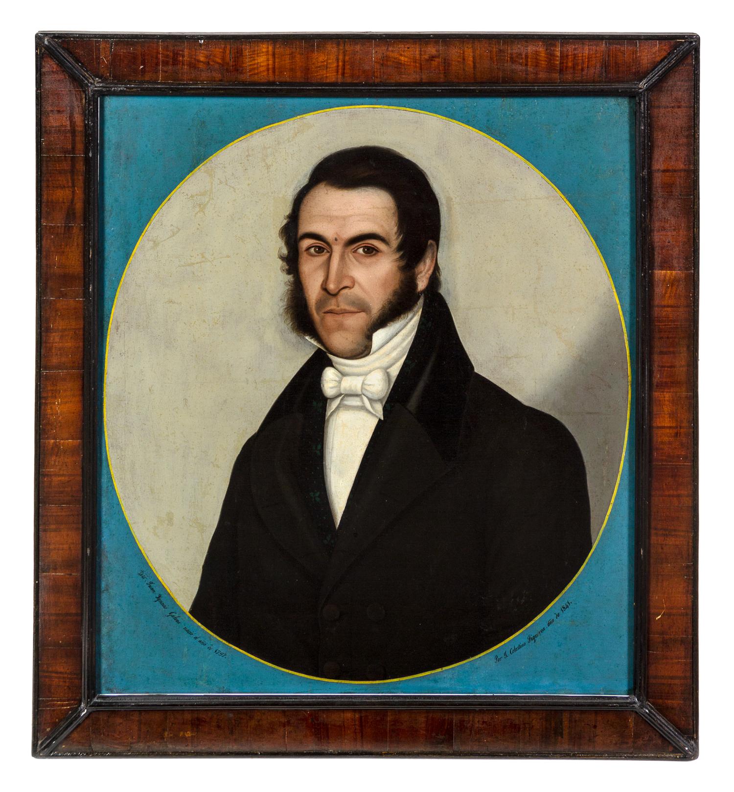 J. Celestino Figueroa, (19th Century), Portrait of Juan Ignacio Galvez, 1841