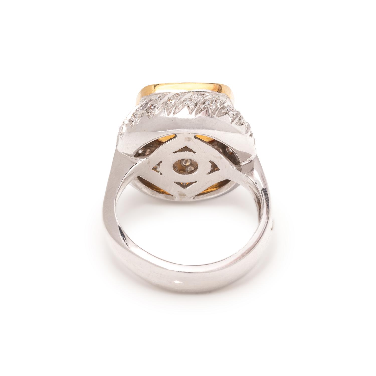 CITRINE AND DIAMOND RING