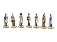 A Collection of Continental Porcelain Napoleonic Figures