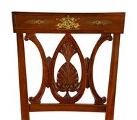 An Empire Style Gilt Metal Mounted Mahogany Side Chair