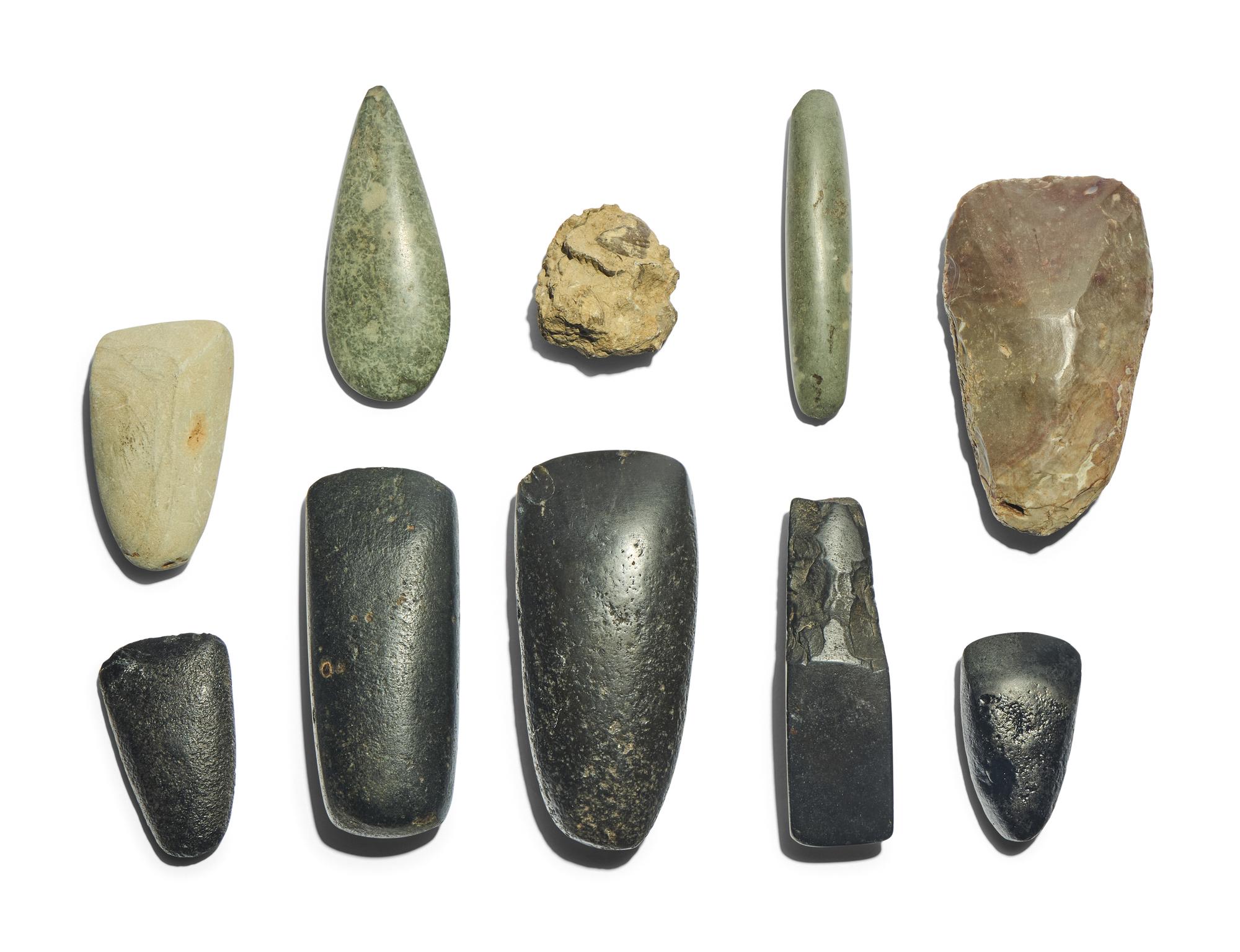 A Group Neolithic and Native American Stone Tools and Weapons