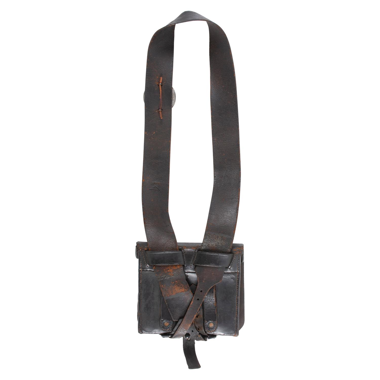 U.S. Pattern 1861 .69 Caliber Round Ball Cartridge Box with Sling & Breast Plate