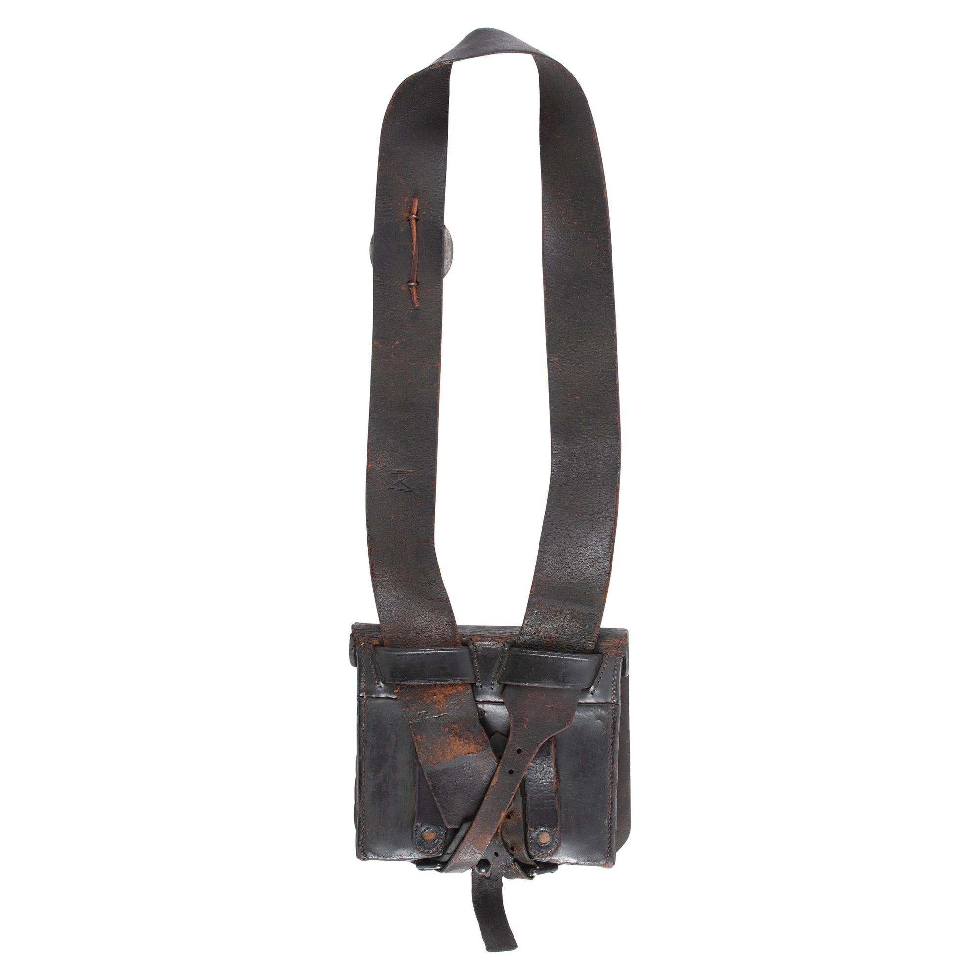 U.S. Pattern 1861 .69 Caliber Round Ball Cartridge Box with Sling & Breast Plate