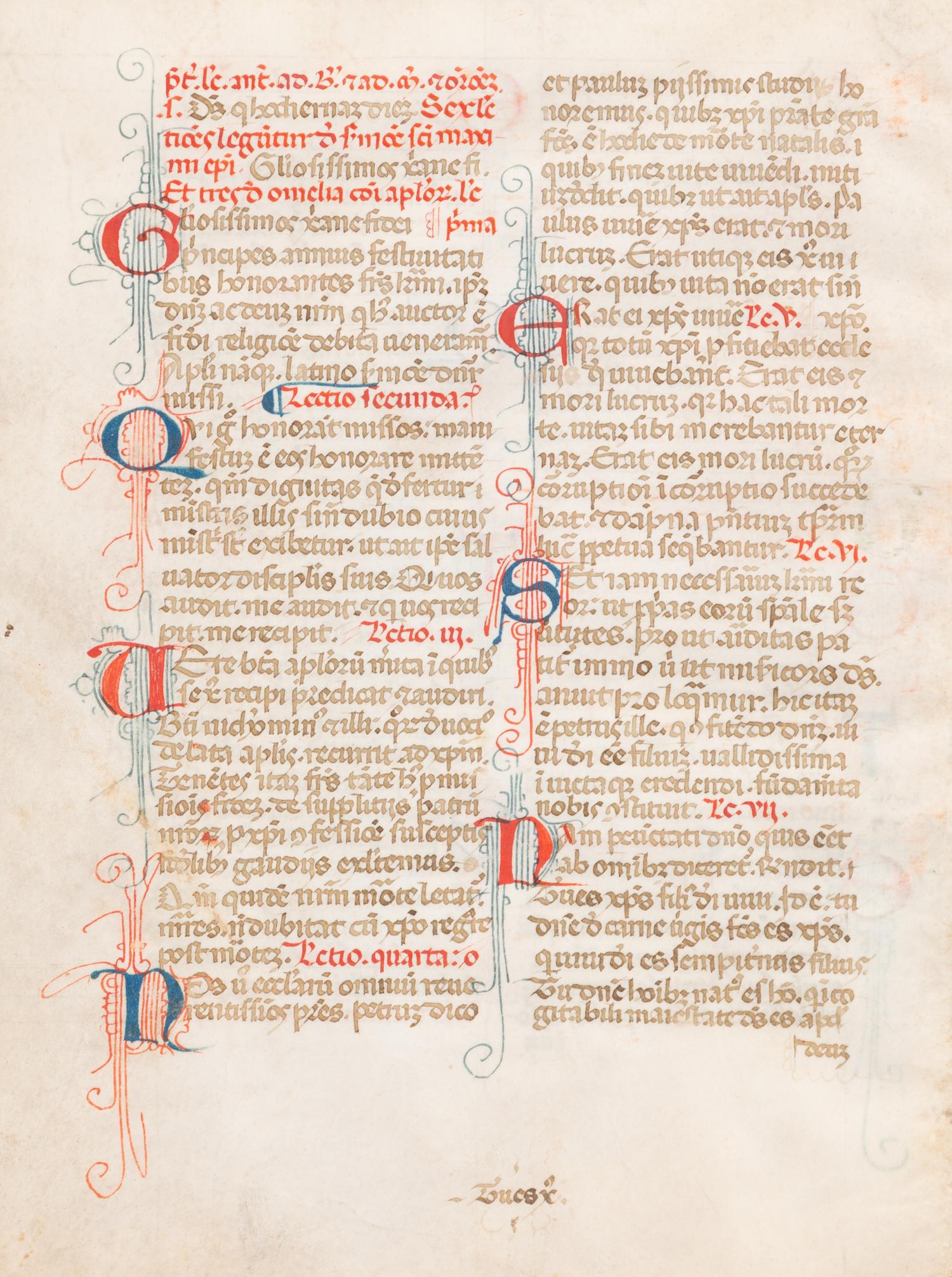 A Group of Six Hand Colored Illuminated Manuscripts