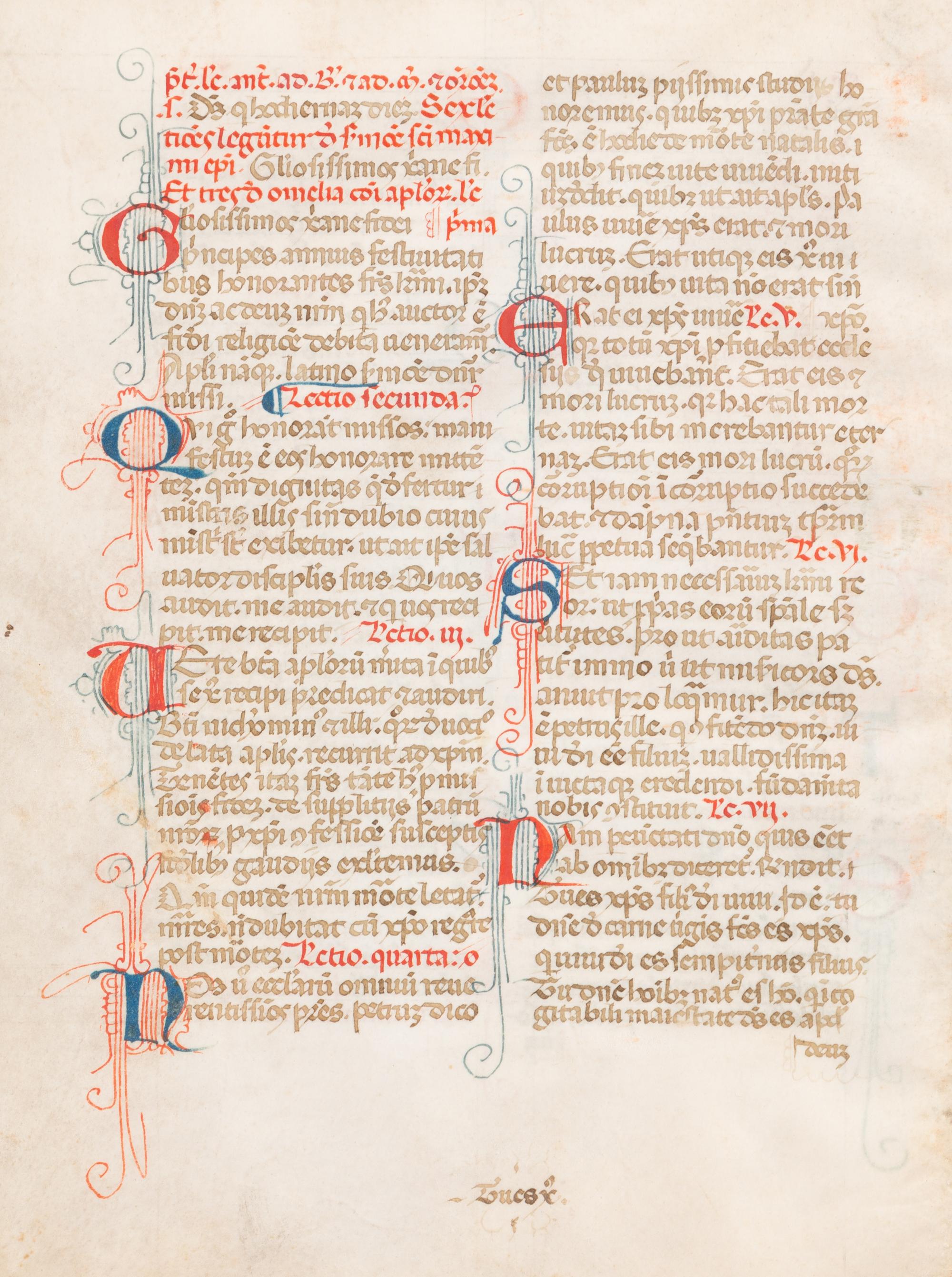A Group of Six Hand Colored Illuminated Manuscripts