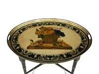 A Regency Style Painted Tole Tray Top Table
