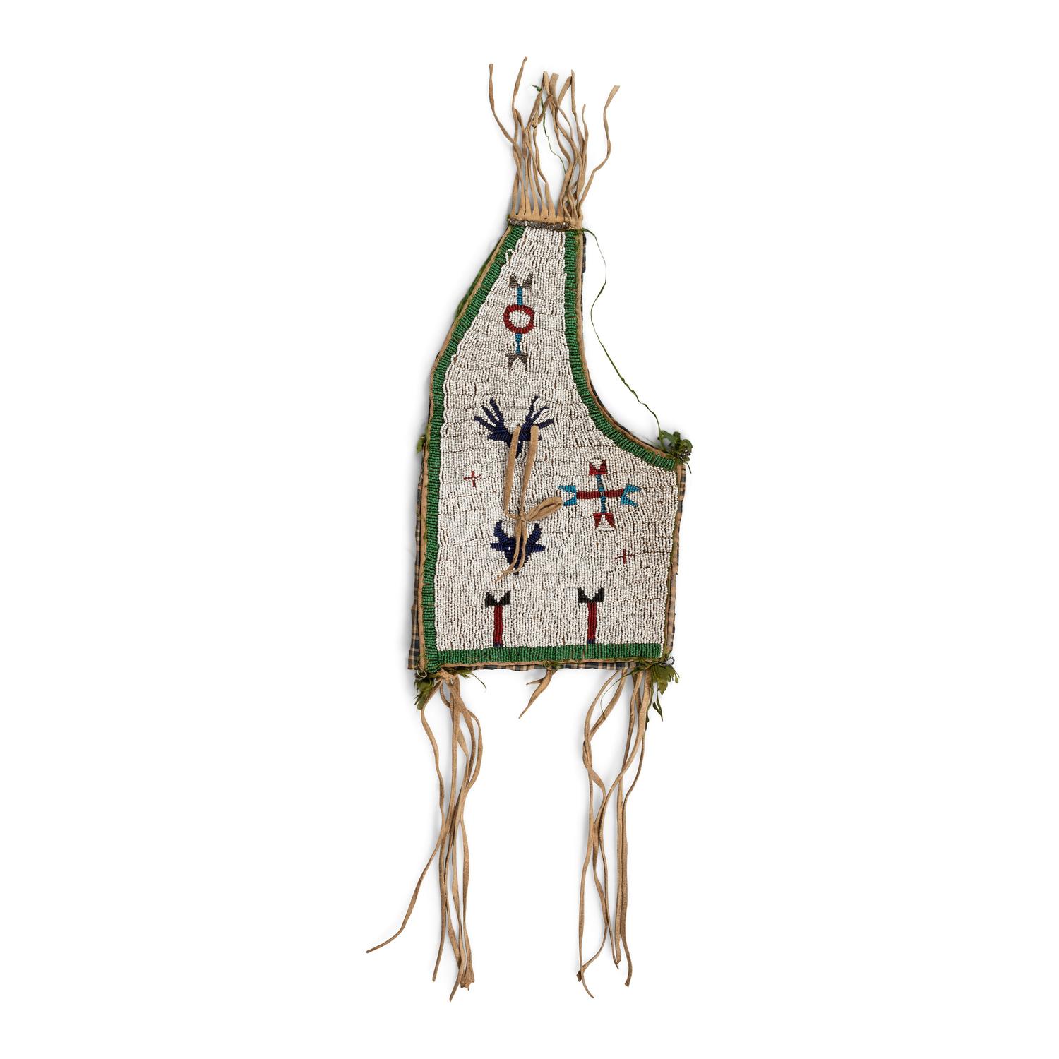 Sioux Beaded Figural Bag, Made from Recycled Vest Panel