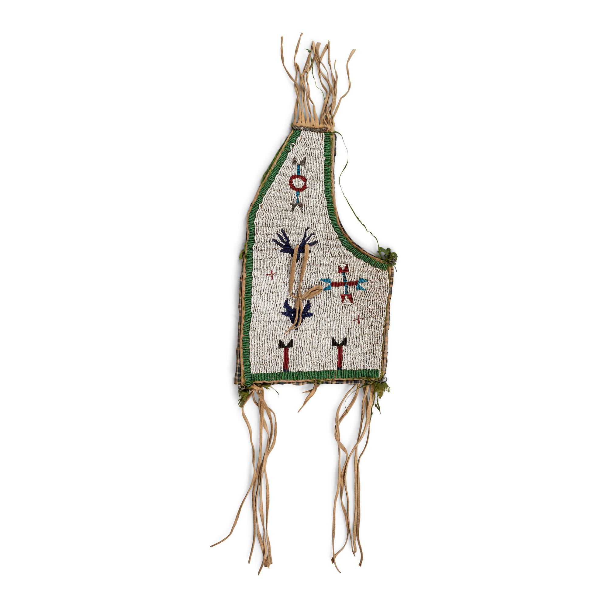 Sioux Beaded Figural Bag, Made from Recycled Vest Panel