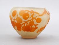 A Galle Cameo Glass Vase, Height 2 1/4 inches.