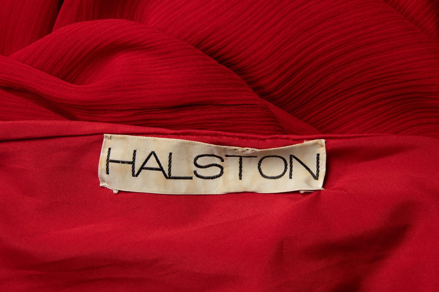 Important HALSTON Chiffon Gown, 1970s
