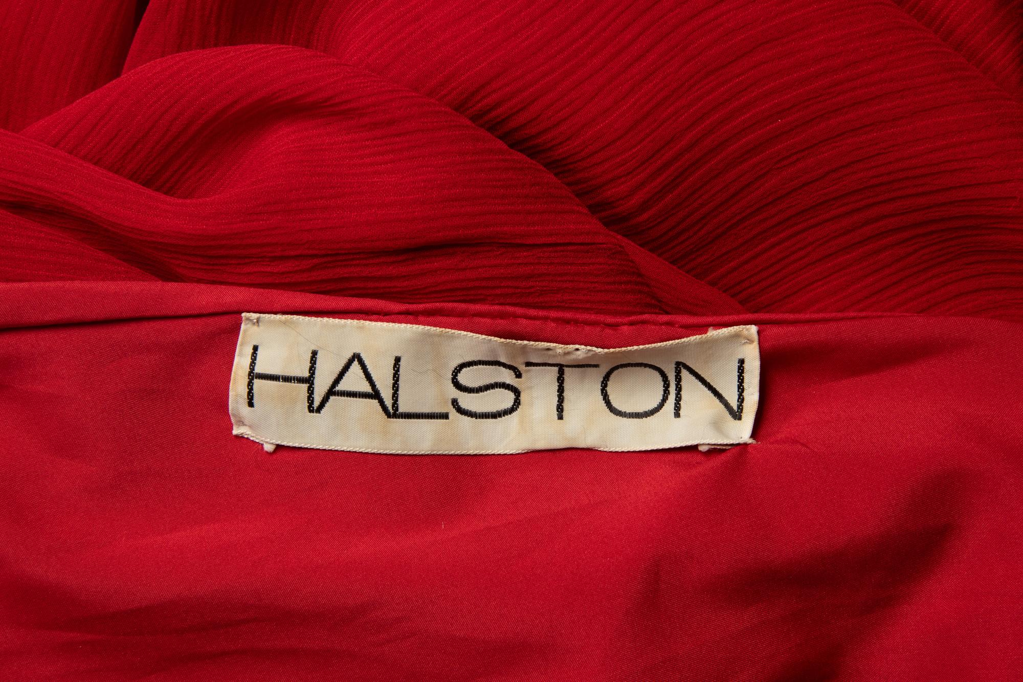 Important HALSTON Chiffon Gown, 1970s
