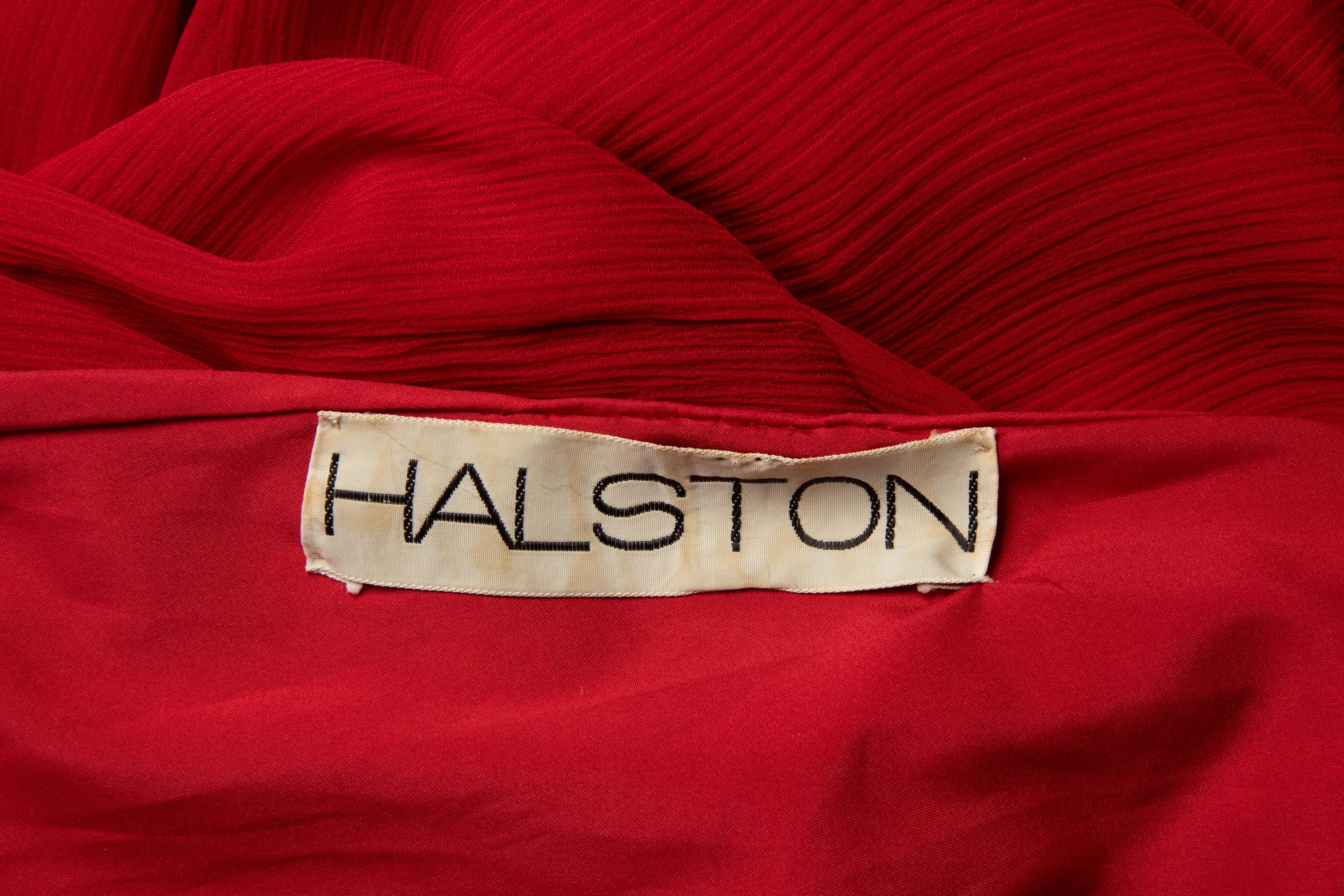 Important HALSTON Chiffon Gown, 1970s