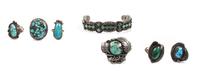 Group of Southwestern Jewelry Height of buckle 2 5/8 x width 3 1/2 inches