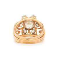 BICOLOR GOLD AND DIAMOND RING