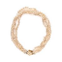 KESHI PEARL NECKLACE AND SEED PEARL AND AQUAMARINE EARRINGS