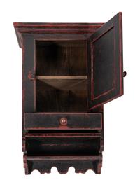 A Grain Painted Hanging Cupboard