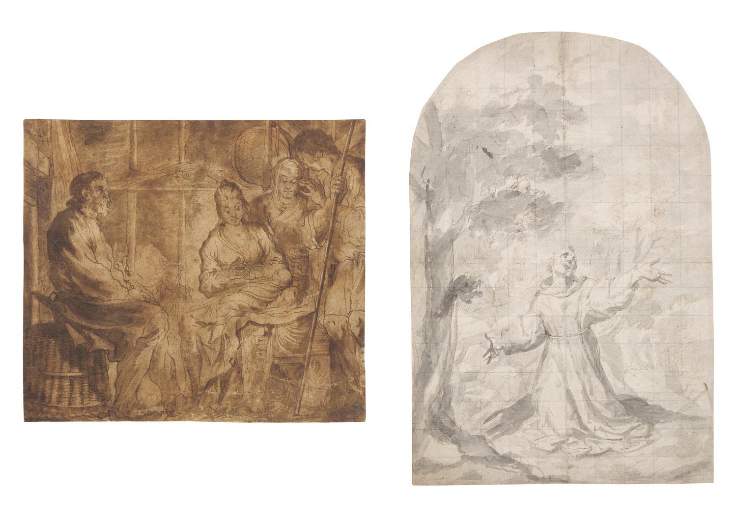 Saint Francis and Adoration of the Shepherds (two works)