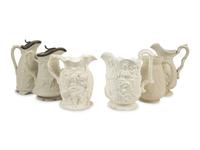 A Collection of Six English Salt-Glazed Pitchers and Tankards — 19TH/20TH CENTURY