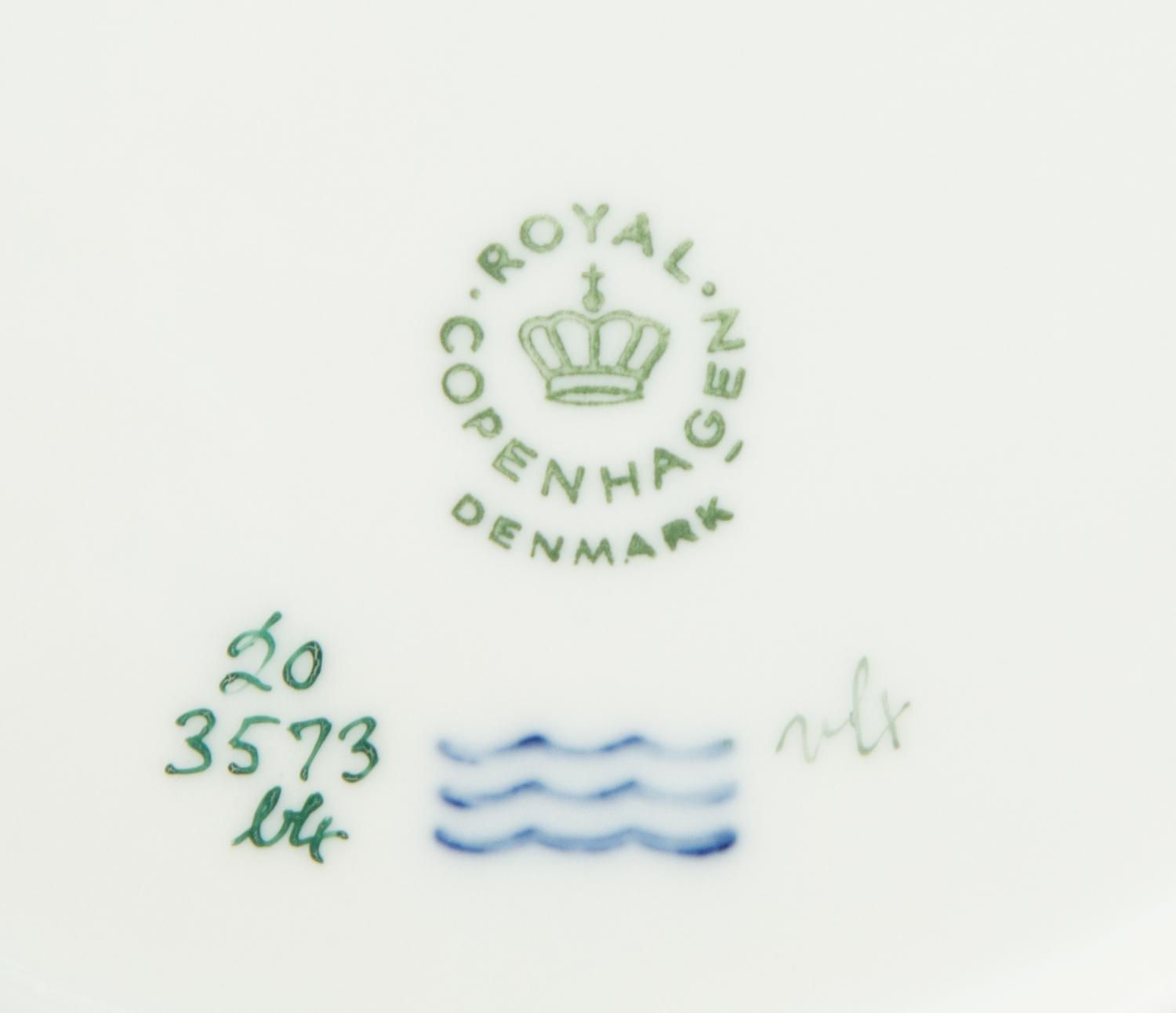 Fourteen Royal Copenhagen Flora Danica Porcelain Salad Plates
