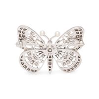 DIAMOND AND SEED PEARL BUTTERFLY BROOCH