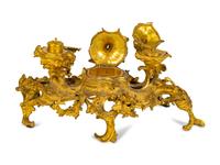 A Louis XV Style Gilt Bronze Inkwell