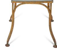 A Gilt Metal Side Chair Inset with Copeland Sèvres Style Porcelain Plaques