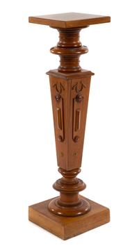 A Continental Parcel Gilt Pedestal Height 44 x width 11 1/2 x depth 11 1/2 inches. — 20TH CENTURY