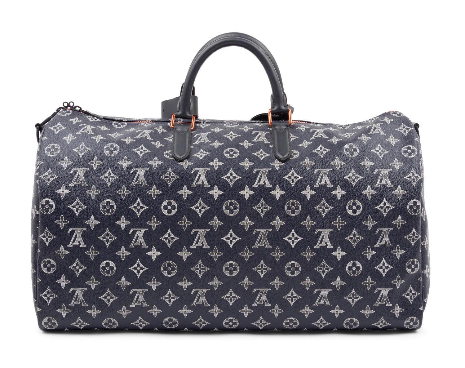 Louis Vuitton Limited Edition Keepall Bandoulière 50 in Monogram Ink Coated Canvas, Upside Down, Fall Winter Precollection 2018
