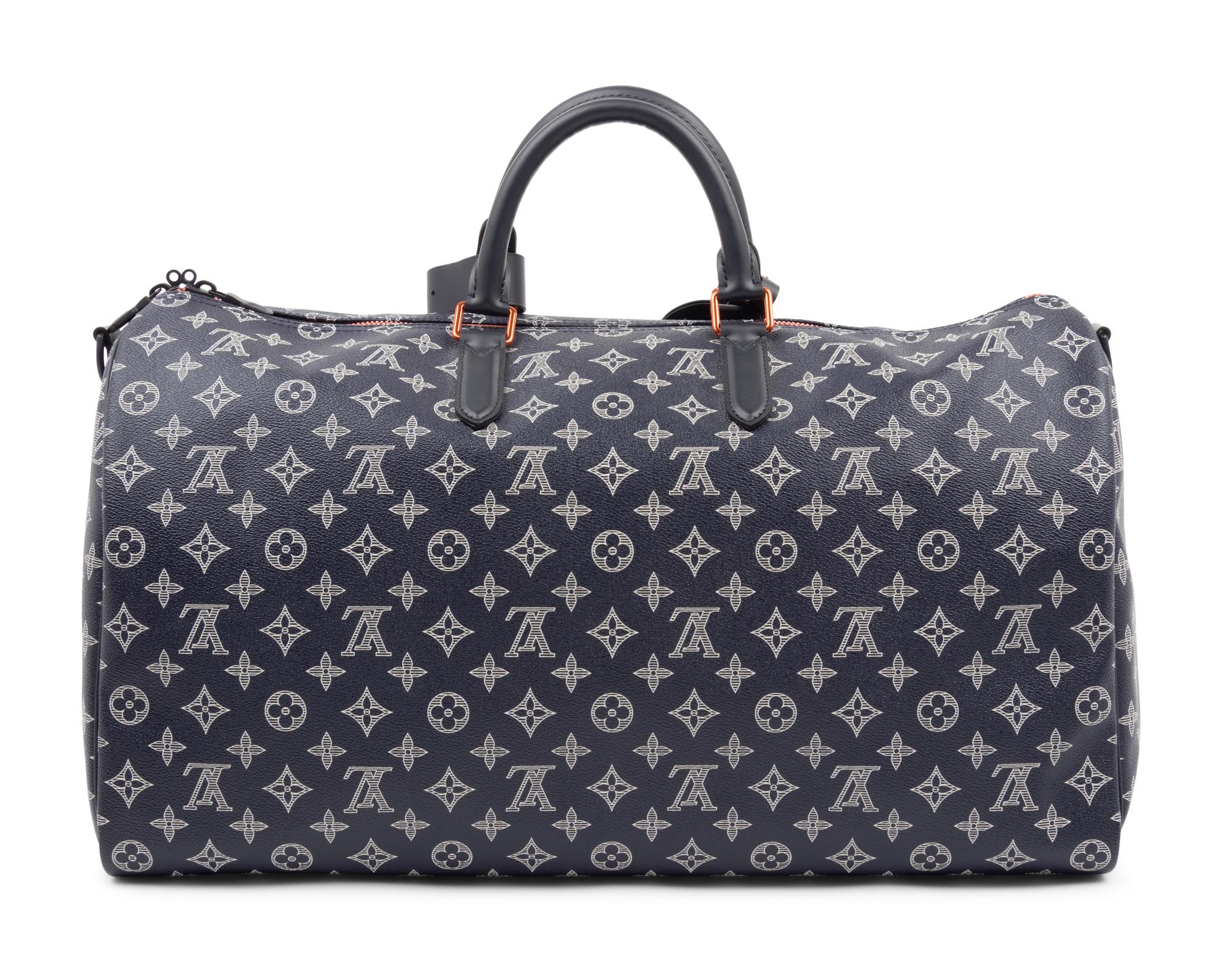 Louis Vuitton Limited Edition Keepall Bandoulière 50 in Monogram Ink Coated Canvas, Upside Down, Fall Winter Precollection 2018